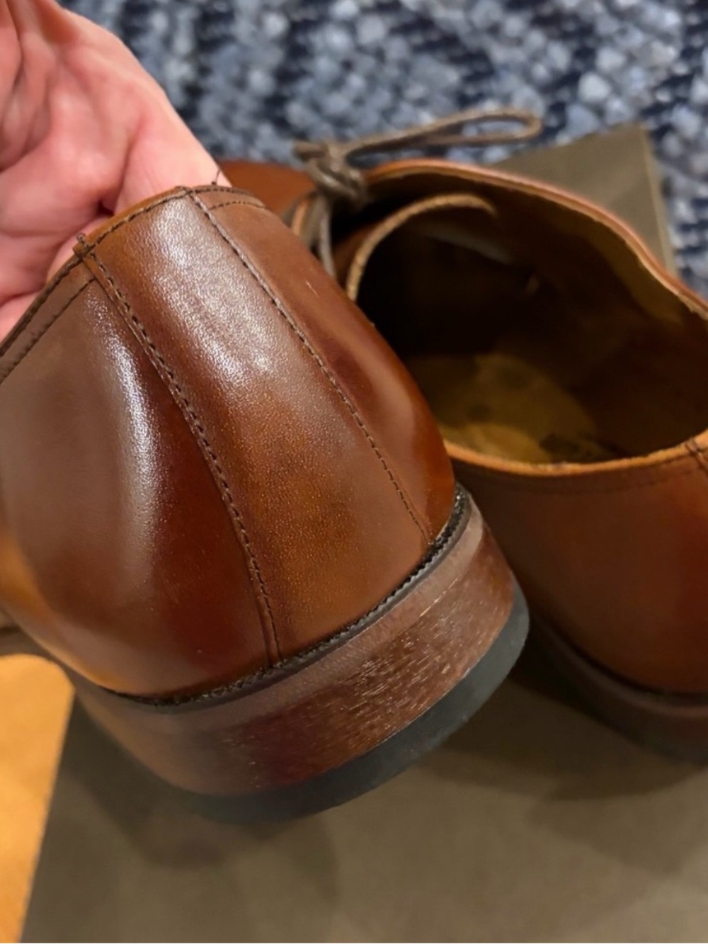 Florsheim Carino Cap-Toe Oxfords in Scotch Brown Leather - Like New & Beautiful! - Picture 6 of 8